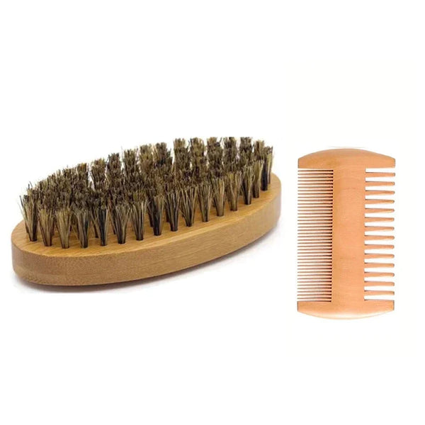 Kit de Rasage Homme – Brosse à Barbe en Poils de Sanglier